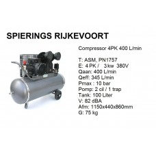 Compressor 4pk 400L/min 380v