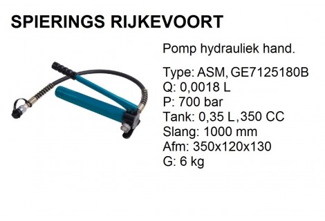 pomp hydr. 0,35L 700bar 