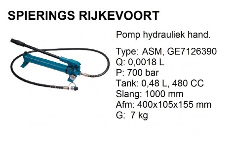 pomp hydr. 0,48L 700bar 