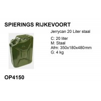 Jerrycan 20L staal Nieuw