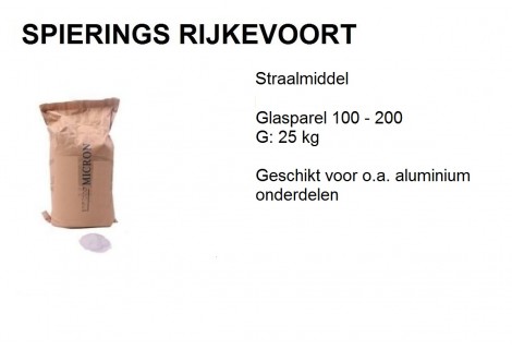 straalmiddel glasparel