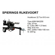 Houtklover 22ton 61cm 380V Horizontaal / Verticaal