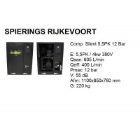 Compressor 5,5pk 12bar silent 