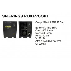 Compressor 5,5pk 12bar silent 