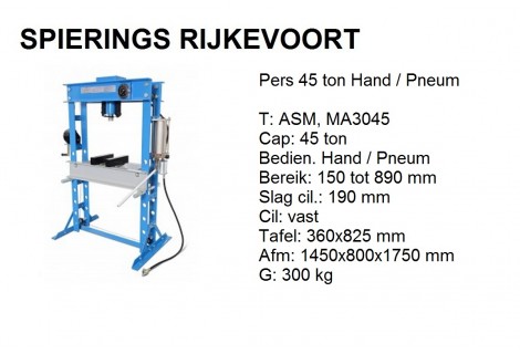 Pers 45ton Handb. en Pneum.