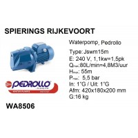 Waterpomp 1,5pk 240v pedrollo JSWM 2a (15m)