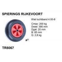 Wiel 390mm 200kg luchtband