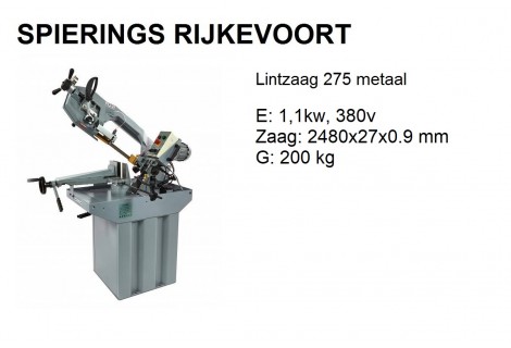 Lintzaagmachine  T275 380V