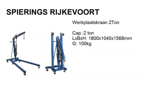 Werkplaatskraan  2ton