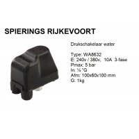 Schakelaar waterpomp 240v en 380v 3 fase