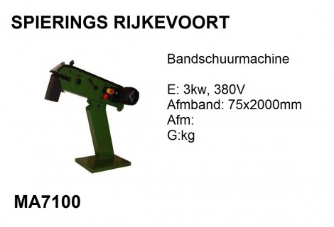 Bandschuurmachine 75x2000 3kw 380v Profi