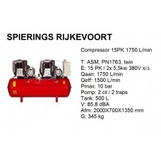 Compressor 15pk 1750L/min 380v 