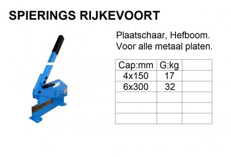 Plaatschaar 150mm 