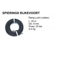 Slang lucht 25m 8mm rubber