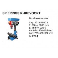 Boorfreesmachine MC2 230v met kruistafel 