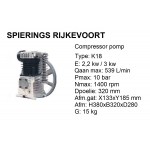 Compressor 3pk 400L/min 230V Shamal Industrie 