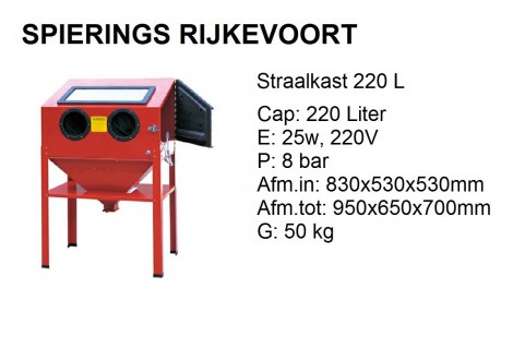 straalkast 220L