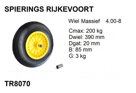 Wiel 390mm 200kg Anti Lek