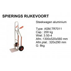 Steekwagen aluminium 200kg Anti-lek