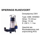 Dompelpomp 15m3/uur 230V Vuilwater