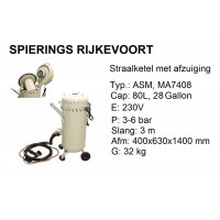 Straalketel 80L met afzuiging