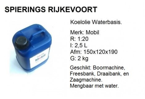 Koelolie 2,5L Mobil inc verzenden NL