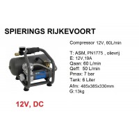 Compressor 12V Tank 6L