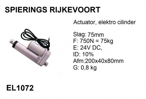 Actuator 24V 75mm