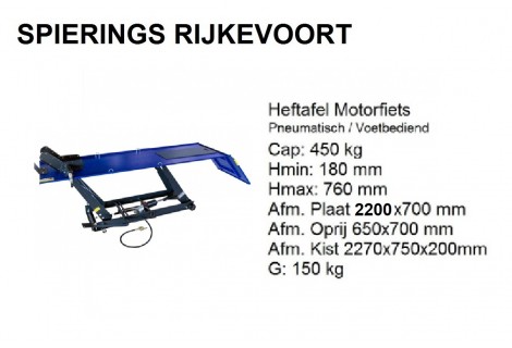 Heftafel 450kg  motor Pneum