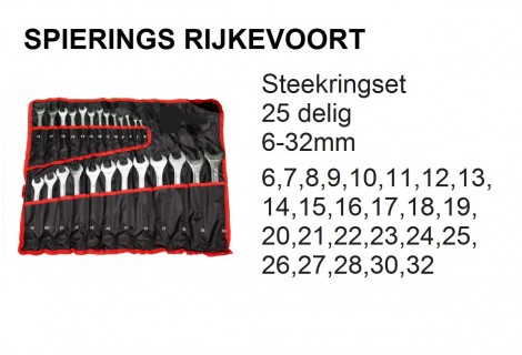 Steekringsleutelset 6-32 25 delig