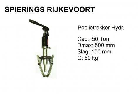 Poelietrekker hydr. 50ton  2 en 3 poot