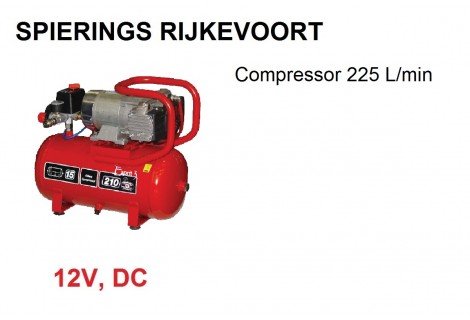 Compressor 12V 225 L/min Tank 15L