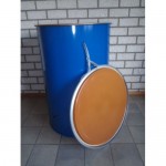 vat 200L staal, met deksel en klemband drum model 2