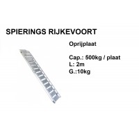 Oprijplaat 500kg 2m