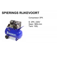 Compressor 3pk 250L/min 230V Michelin Alu