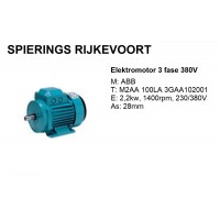 Elektromotor 2,2kw / 3pk 1400rpm 380v ABB