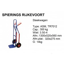 Steekwagen staal 300kg Anti-lek