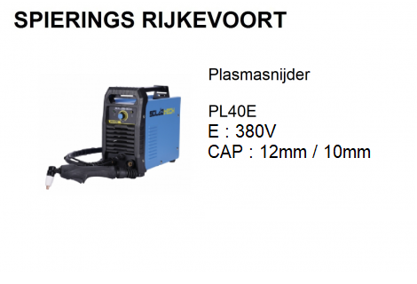 Plasmasnijder T40 12mm 230V Soldatech PL40E