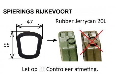 Rubber ring voor jerrycan inc verzenden NL