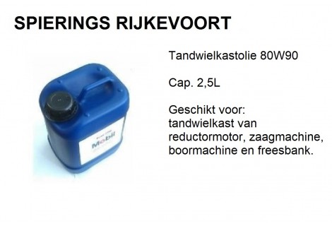 80W90 Tanwielkastolie 2,5L inc verzenden NL