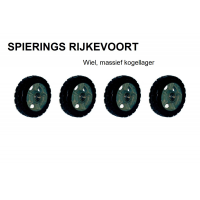 Wiel 400mm 1200kg rubber  Set van 4 inc verzendkosten