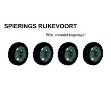 Wiel 400mm 1200kg rubber  Set van 4 inc verzendkosten
