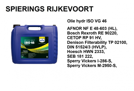 Hydrauliekolie 46 Eurol Hykrol-VHLP-ISO-VG-46 20L