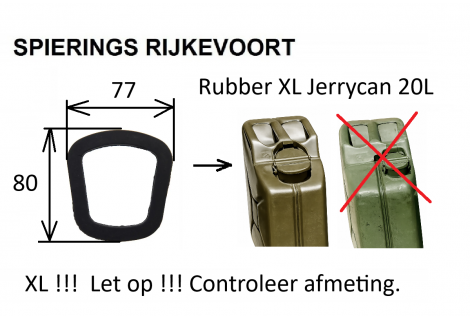 Rubber ring voor XL jerrycan inc verzenden NL